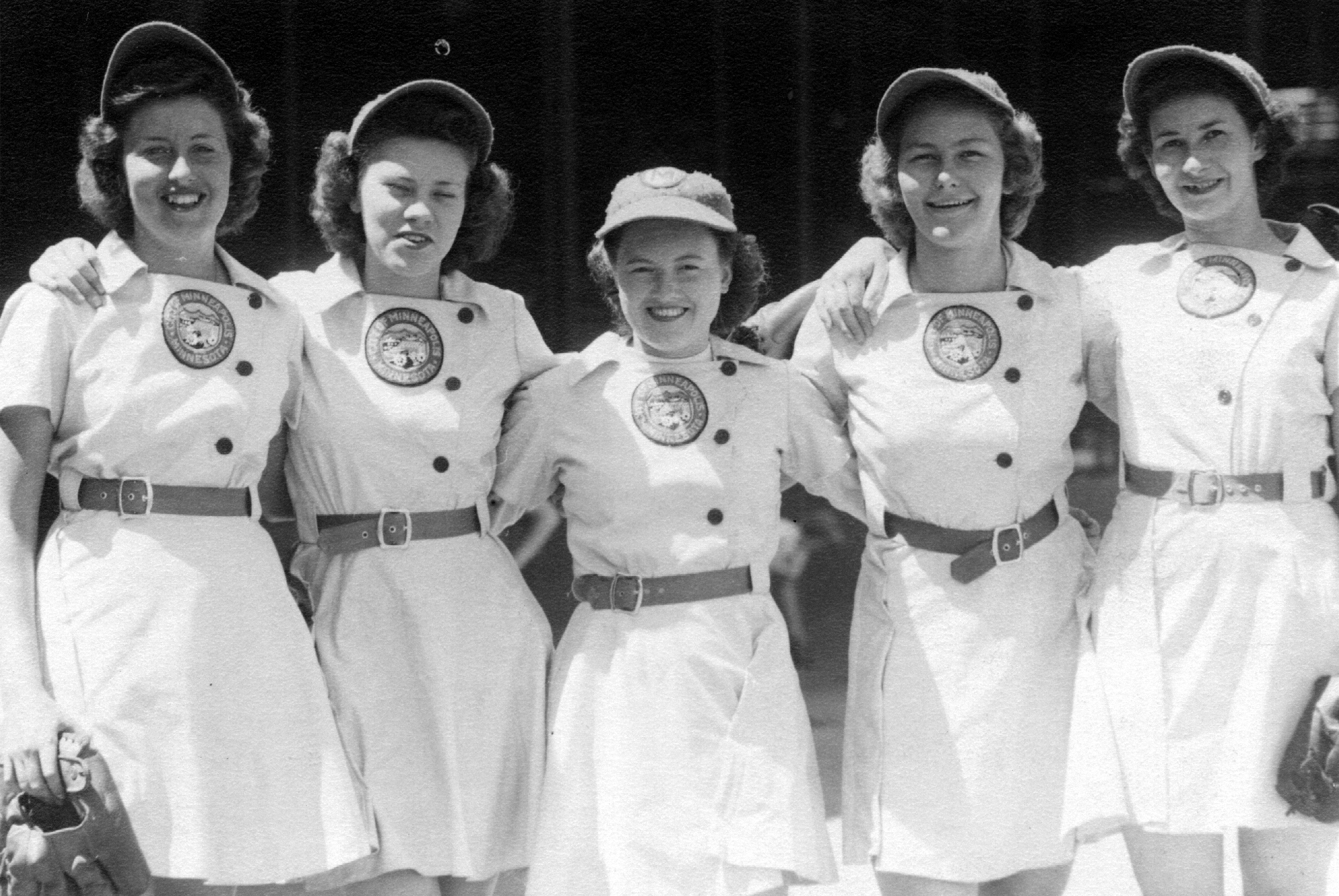 1944 Minneapolis Millerettes pitching staff Society for American Baseball Research